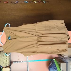 Stretch Tech Sleeveless Zip-Front Cargo Romper